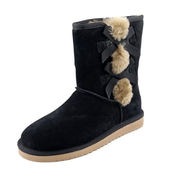 Koolaburra Shoes - Koolaburra By UGG Victoria Short Suede Bootie Black Size 9